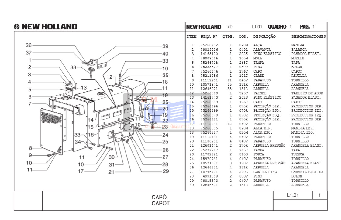 New Holland 7D Bulldozer Parts Manual - Image 3