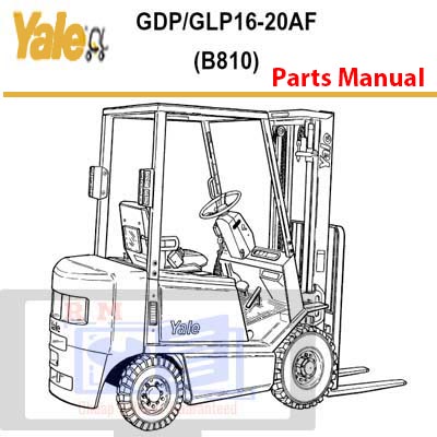 Parts manual for Yale Forklift B810 GDP_GLP16-20AF, displaying diagrams and specifications for maintenance and repairs