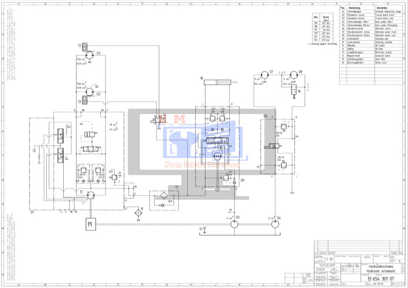 Bomag BW125AD to BW138AD Hydraulic Schematic - Image 3