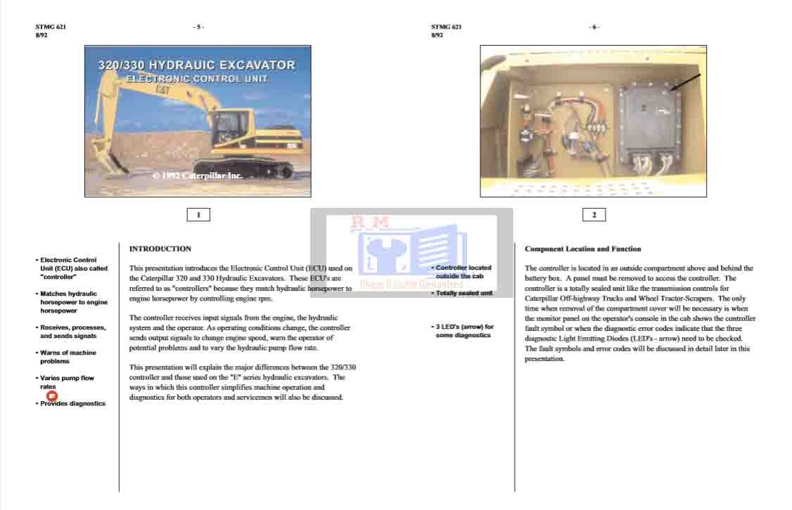 Caterpillar 320, Caterpillar 330 Excavator ECU Technical Service Training - Image 3