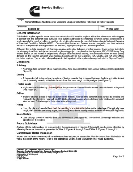 Cummins ISM service manual