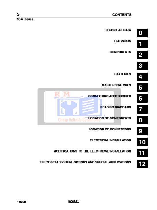 DAF 95 XF Series Truck PDF Manuals Collection - Image 2