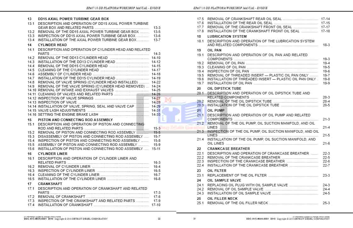 Detroit Diesel DD Platform EPA07, EPA10 Engine Workshop Manual - Image 3