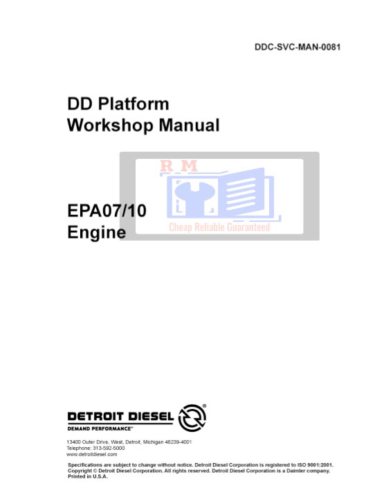 Detroit Diesel dd 15 engine
