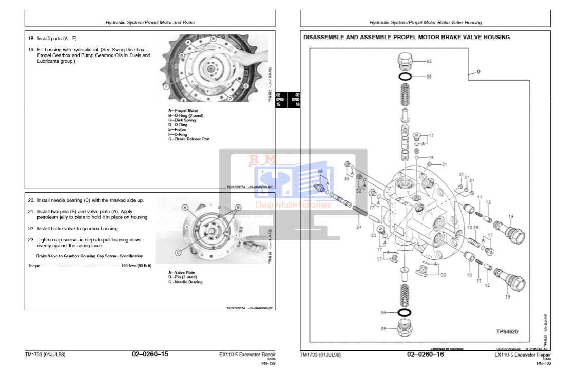 EX110-5 Excavator Technical Repair Manual