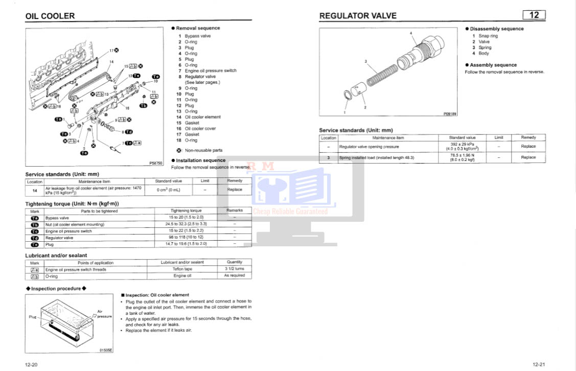 Fuso 6M60 Industrial Engine Shop Manual