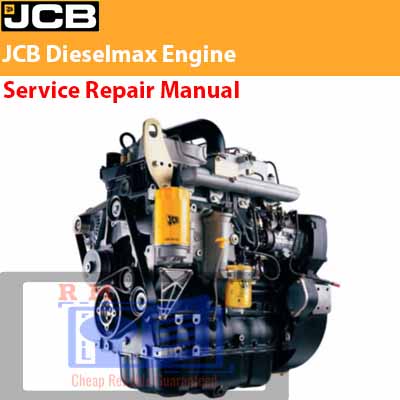 JCB Dieselmax Engine Service Repair Manual with images of engine components and step-by-step repair procedures
