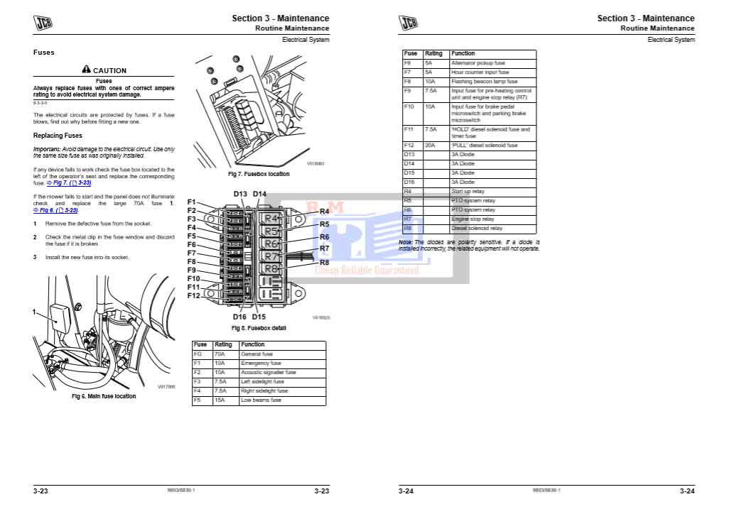JCB FM30 repair manual
