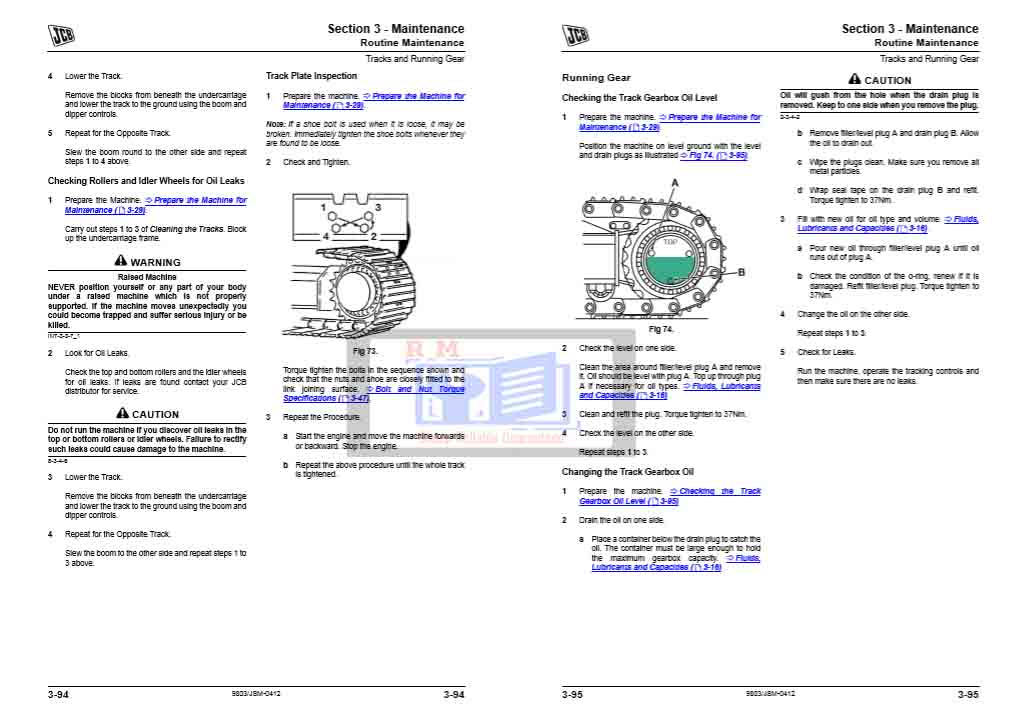 JCB JS130 Service Manual