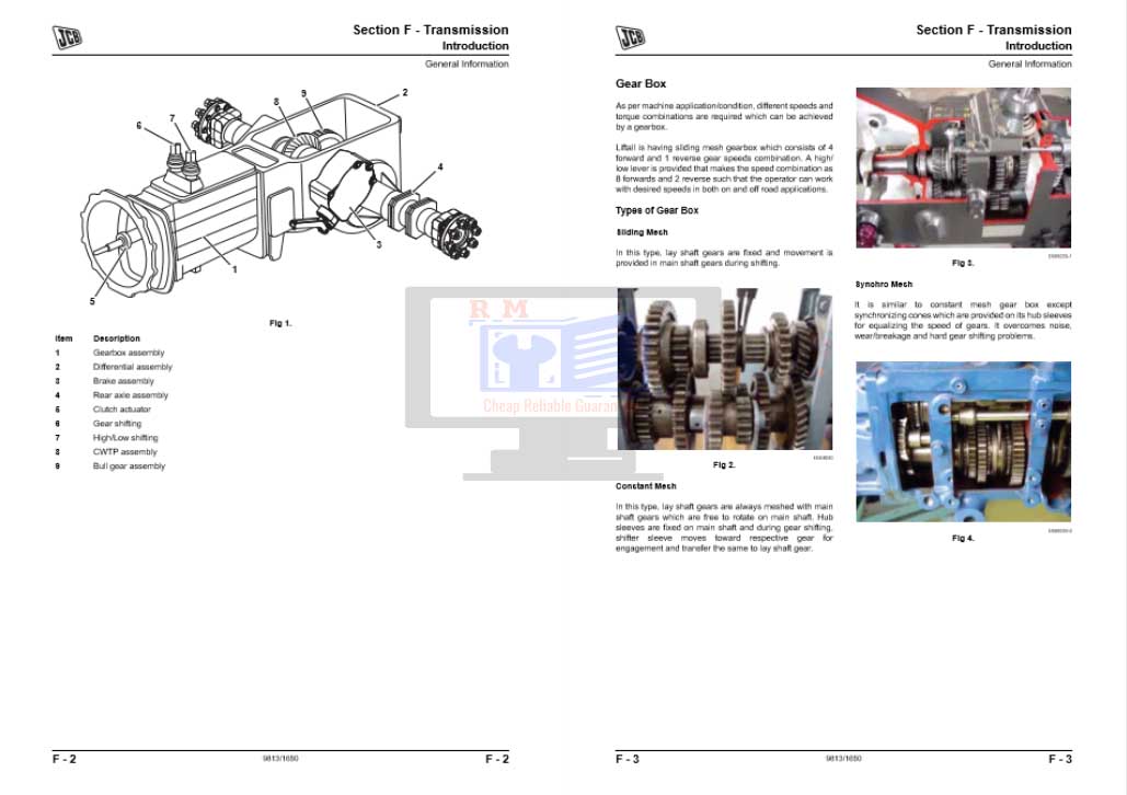 JCB Liftall 1253 Service Manual
