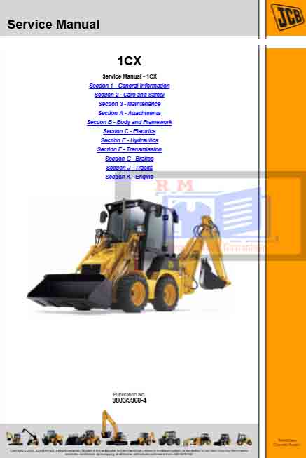 JCB Loader 1CX Service Repair Manual