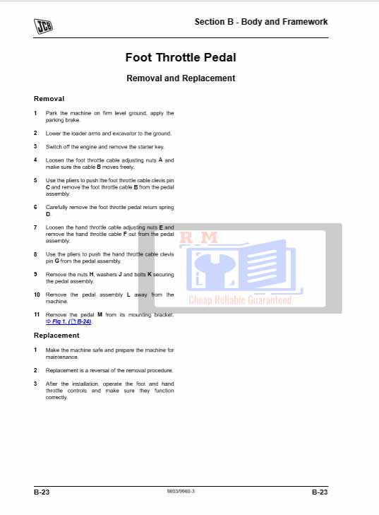 JCB Loader 1CX Service Repair Manual - Image 4