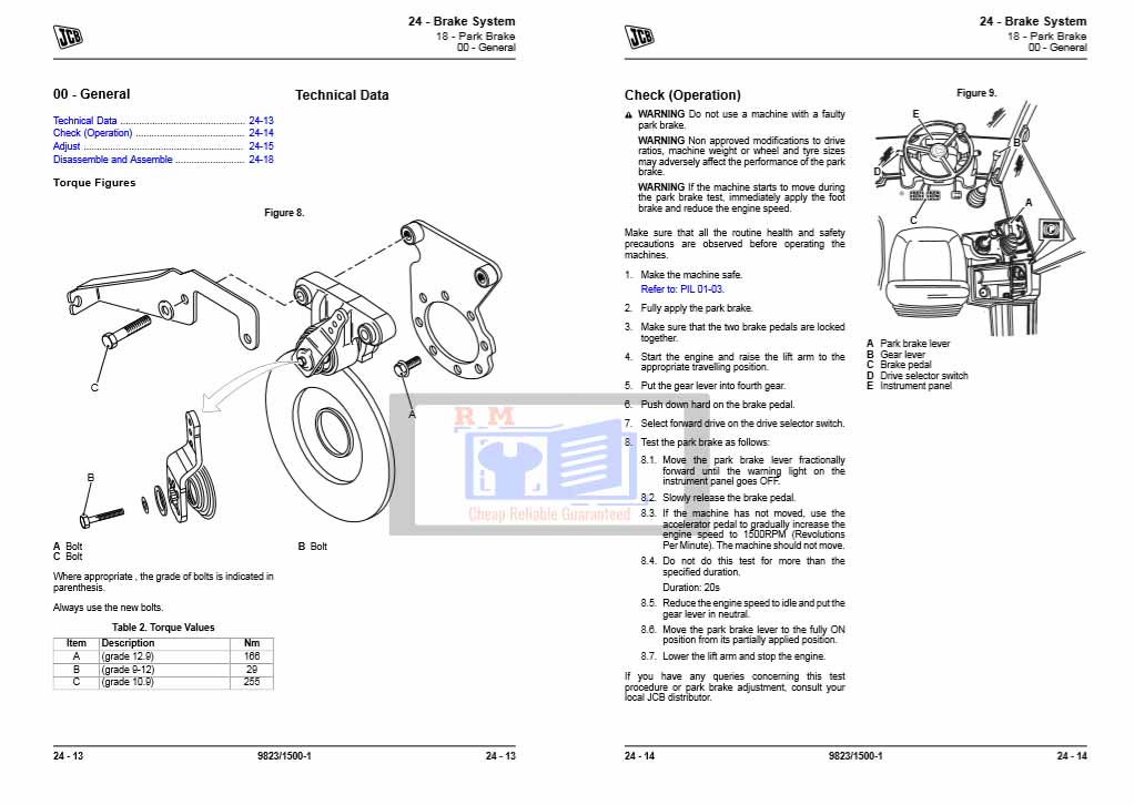 JCB SD80 Axle Service Manual
