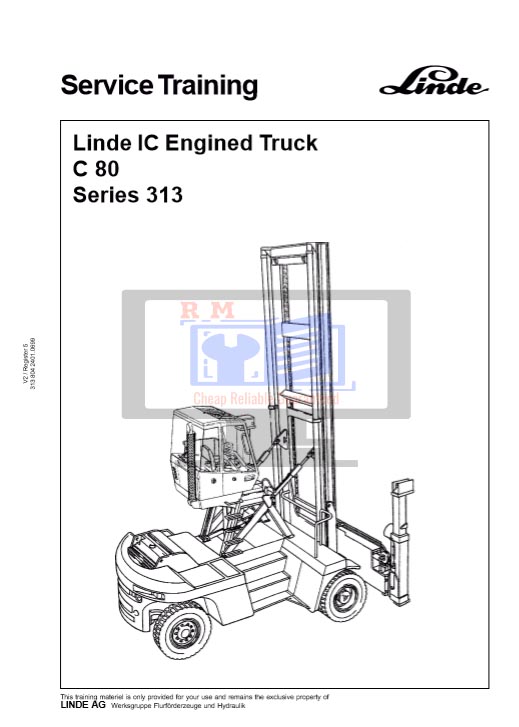 Linde C80 Series 313 Service Training Manual - Image 2