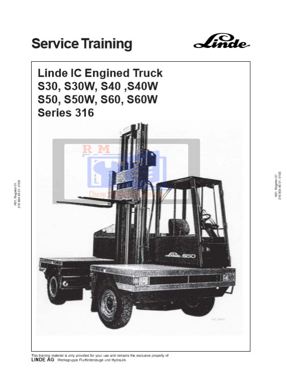 Linde Series 316 Service Training Manual - Image 2
