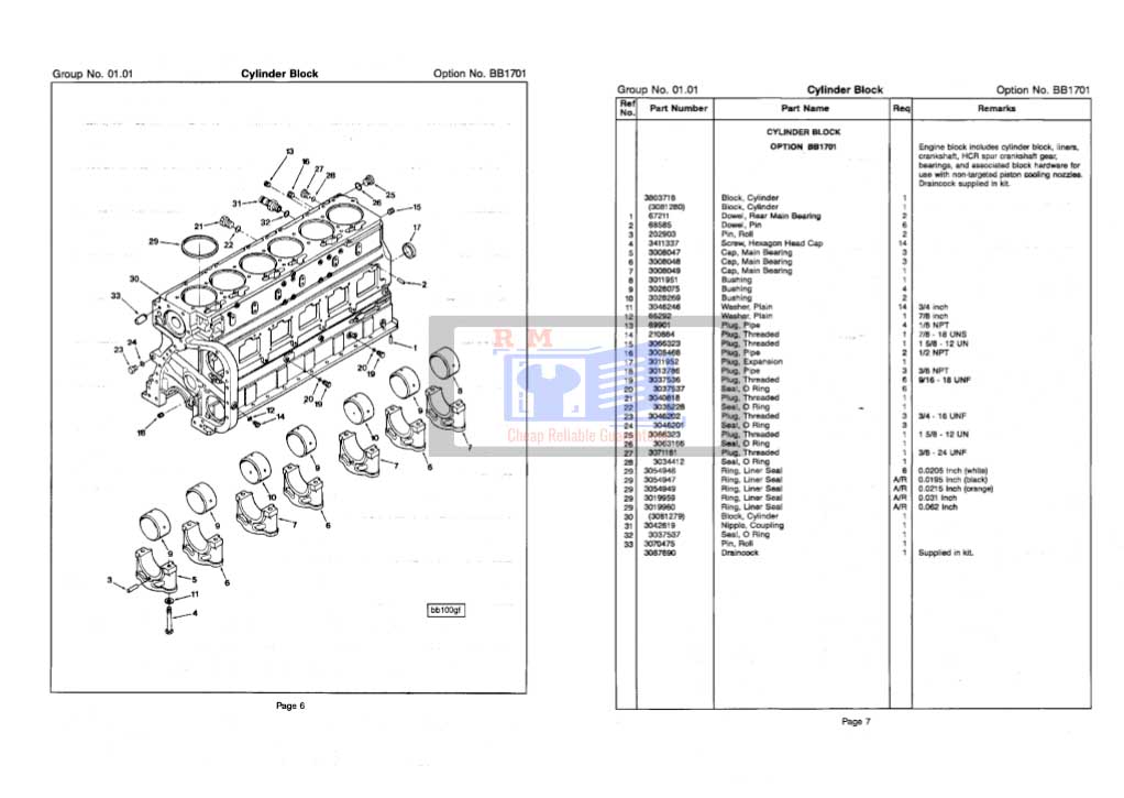 N14 Engine Parts Manual
