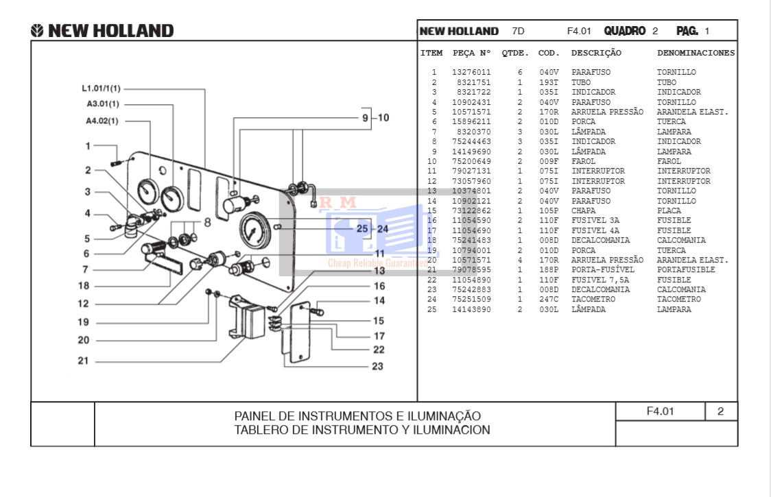 New Holland 7D Bulldozer Parts Manual - Image 5