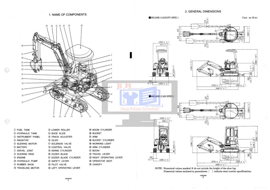 Kobelco SK15 Kobelco SK20 Mini Excavator Workshop Repair Manual - Image 4