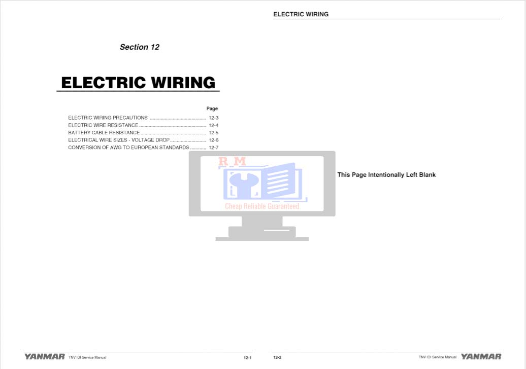 Yanmar Engine 3TNV80F Service Manual
