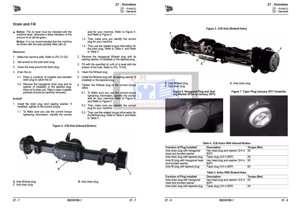 55 Axle Service manual