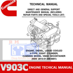 Cummins V903C Diesel Engine technical manual, detailing engine features, specifications, and maintenance procedures