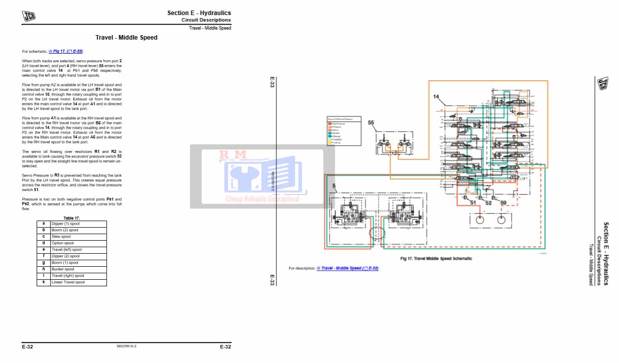 JCB JZ140 Excavator Manual