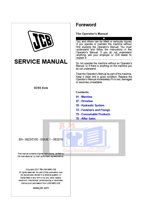 JCB SD 55 Axle