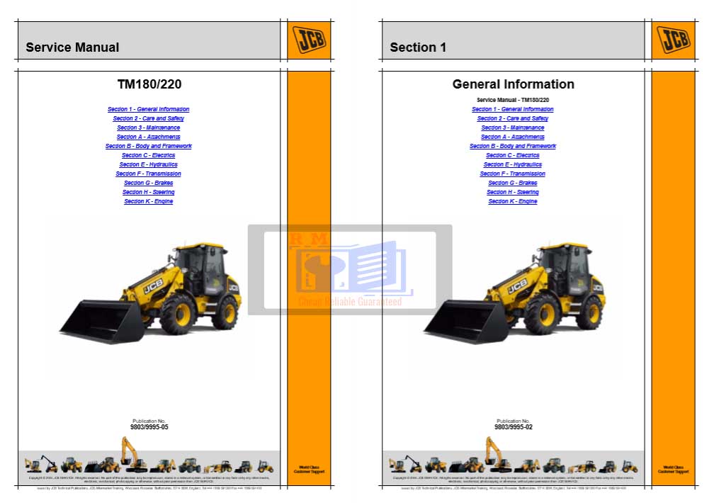 JCB TM180_TM220 Service Manual