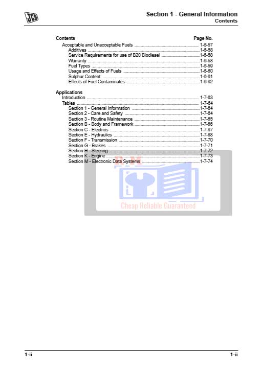 JCB TM180 , JCB TM220 Wheeled Loader Service Repair Manual - Image 4