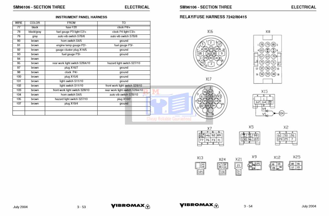 JCB Vibromax VM106 Single Drum Roller Service Repair Manual - Image 4