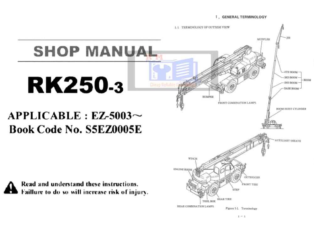 Kobelco RK250-3 Crawler Crane Workshop Manual