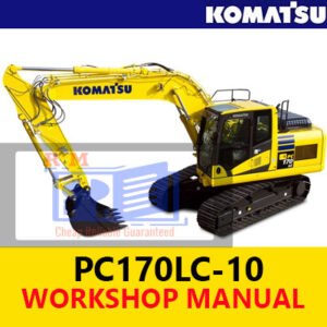 Komatsu PC170LC-10 Excavator workshop manual cover featuring the model and technical illustrations