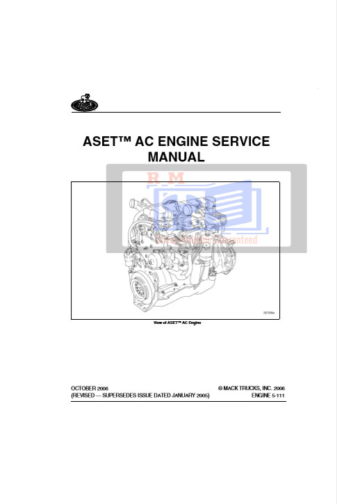 MACK ASET AC Engine Workshop Service Repair Manual - Image 2