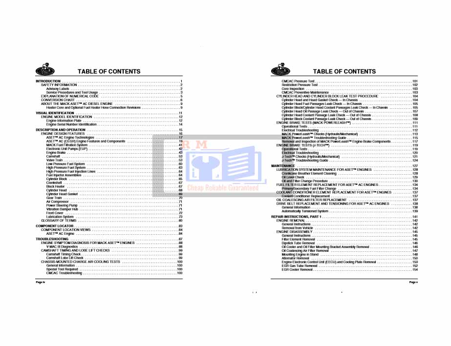 Mack engine Service Manual