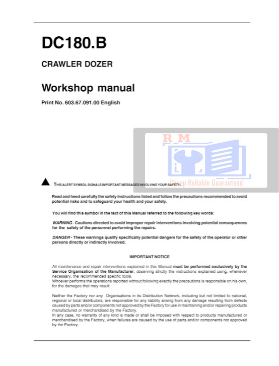 New Holland DC180.B Service Manual