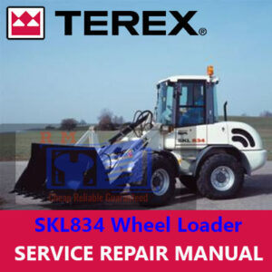 Terex SKL834 Wheel Loader Service Manual cover with images of the loader and essential repair information