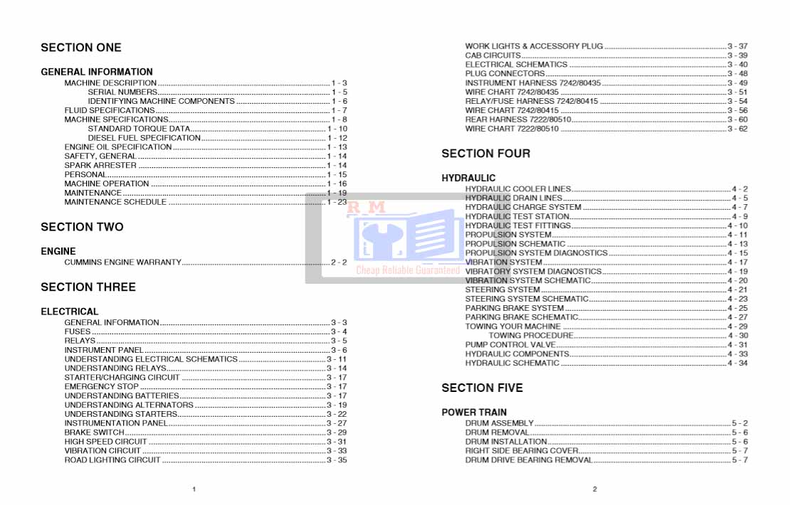 JCB Vibromax VM106 Single Drum Roller Service Repair Manual - Image 3