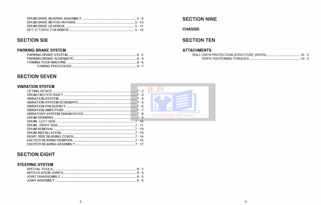 JCB Vibromax VM106 Single Drum Roller Service Repair Manual - Image 6