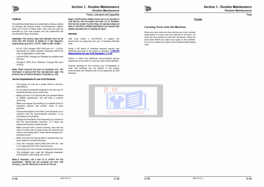 jcb Micro Plus 8008 Service manual