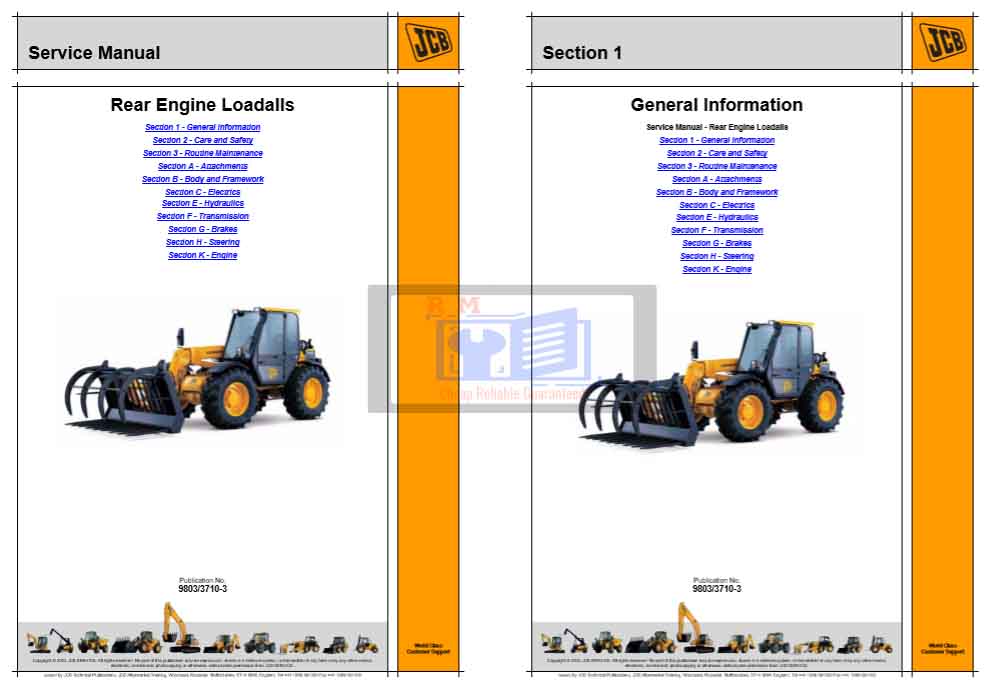 JCB 526, JCB 526S, JCB 528-70, JCB 528S Loadall Service Repair Manual - Image 2