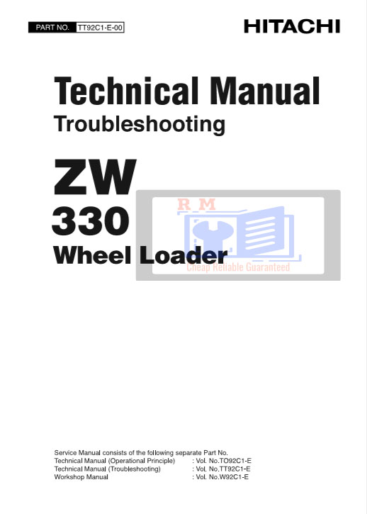 Hitachi ZW330 Wheel Loader Technical and Troubleshooting Manual - Image 2