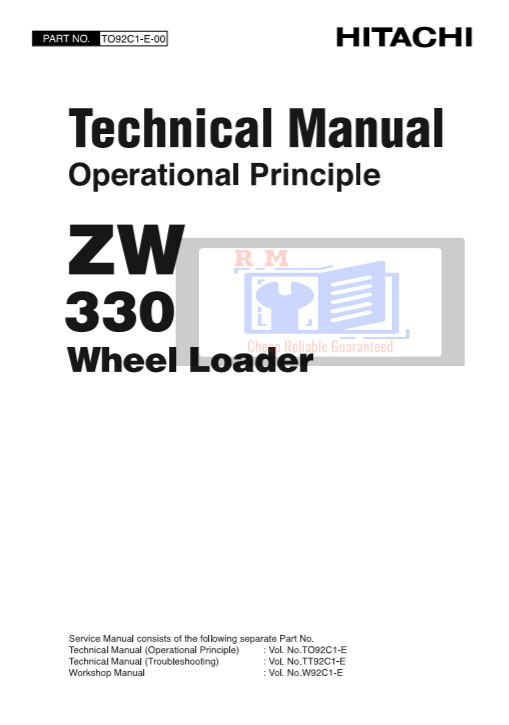 Hitachi ZW330 Wheel Loader Technical and Troubleshooting Manual - Image 3