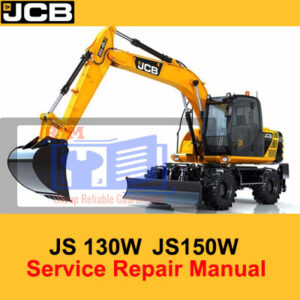 Comprehensive service manual for JCB JS130W and JS150W wheeled excavators, covering repair and maintenance instructions