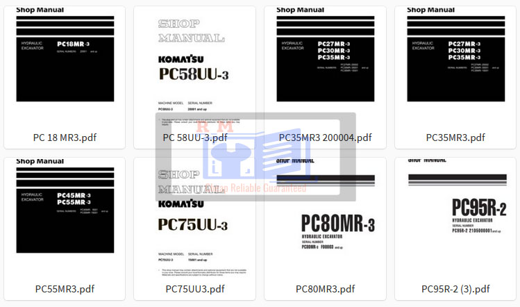 Komatsu Excavator PC -3 Workshop Manuals Collection - Image 3
