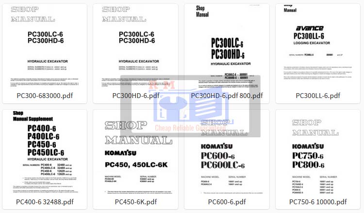 Komatsu Excavator PC -6 Workshop Manuals Collection - Image 5
