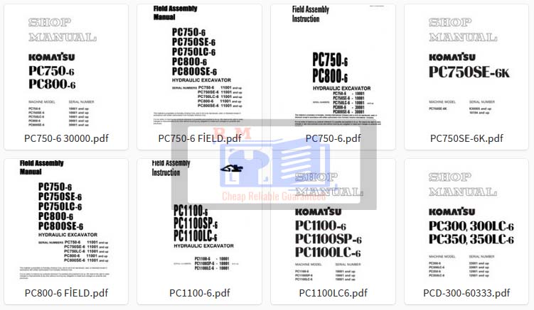 Komatsu Excavator PC -6 Workshop Manuals Collection - Image 6