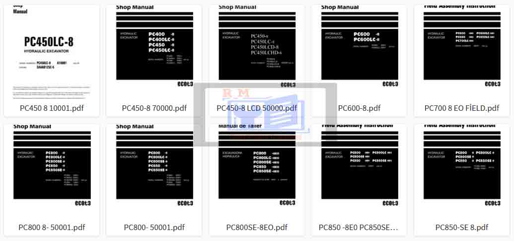 Komatsu Excavator PC -8 Workshop Manuals Collection - Image 6