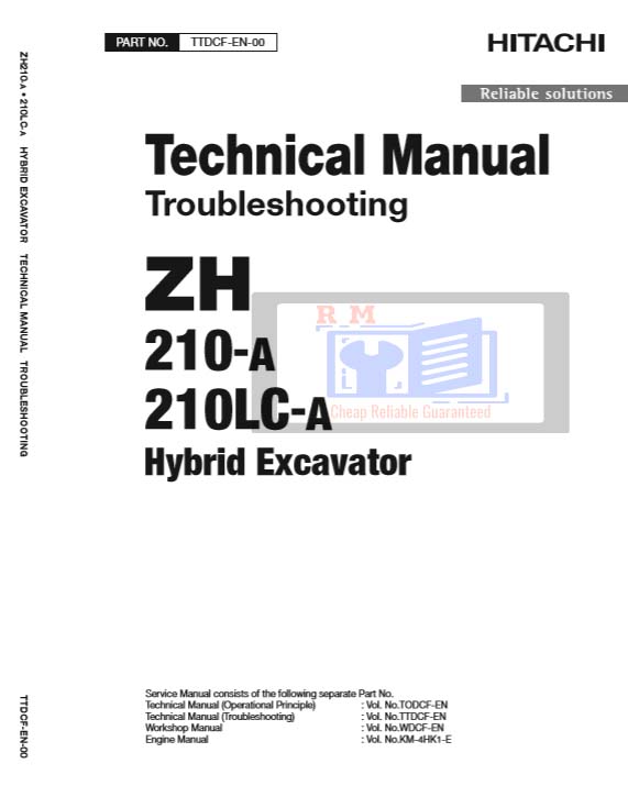 hitachi excavator workshop manual