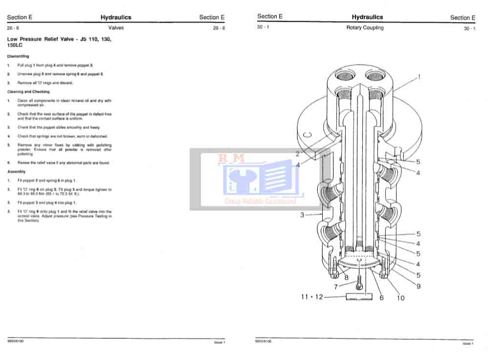 JCB JS110, JCB JS130, JCB JS150LC Excavator Service Repair Manual - Image 5