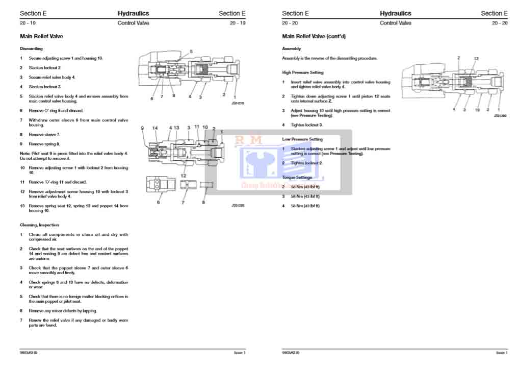 excavator fault code
